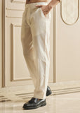 Off white embroidered kurta pant set