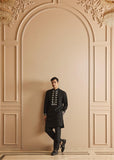 Black embroidered kurta pant set