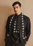 Black embroidered kurta pant set  1