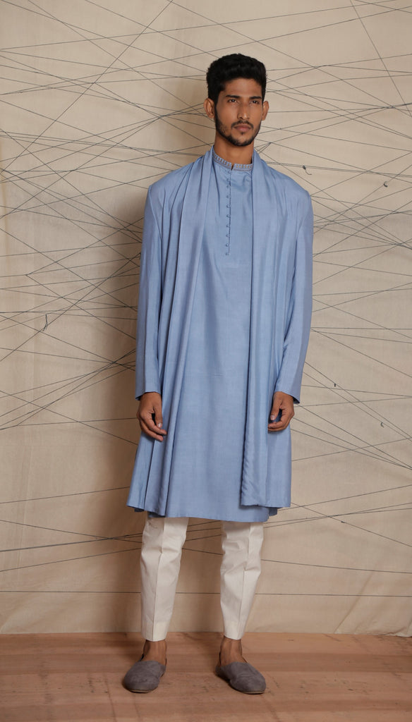 POWDER BLUE KURTA SET