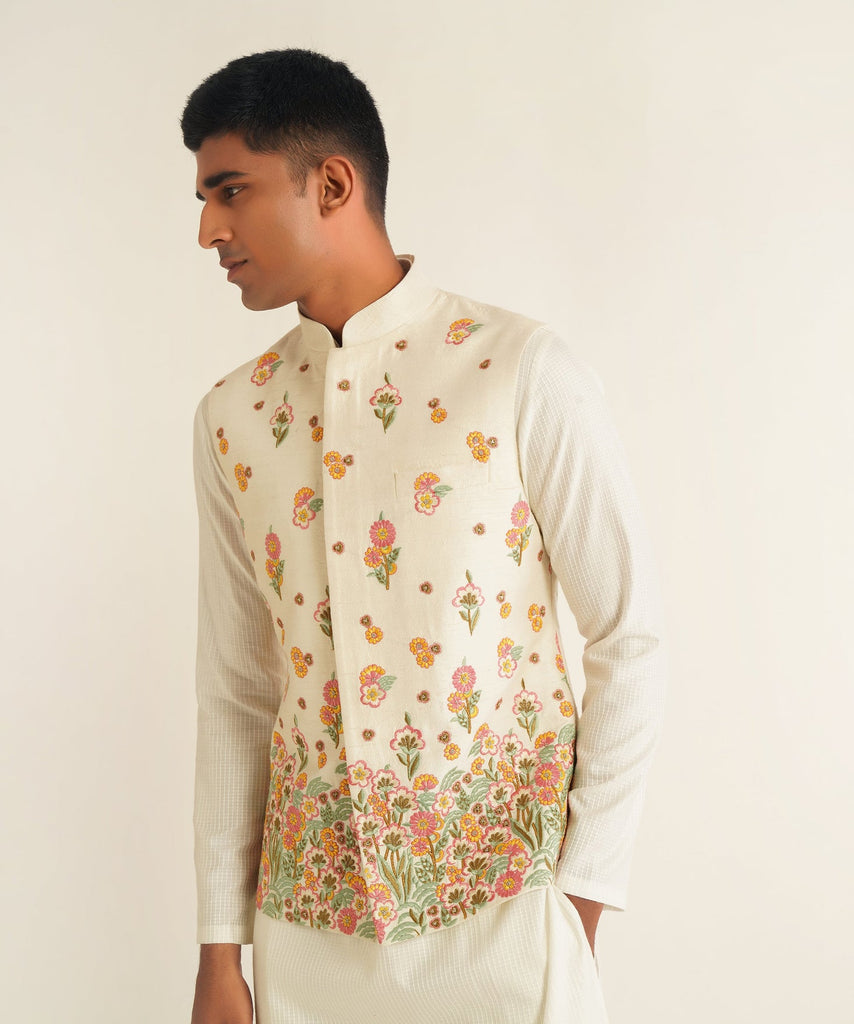 CONTRAST THREAD EMBROIDERY JAWAHAR JACKET