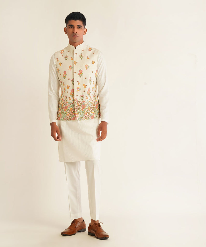 CONTRAST THREAD EMBROIDERY JAWAHAR JACKET