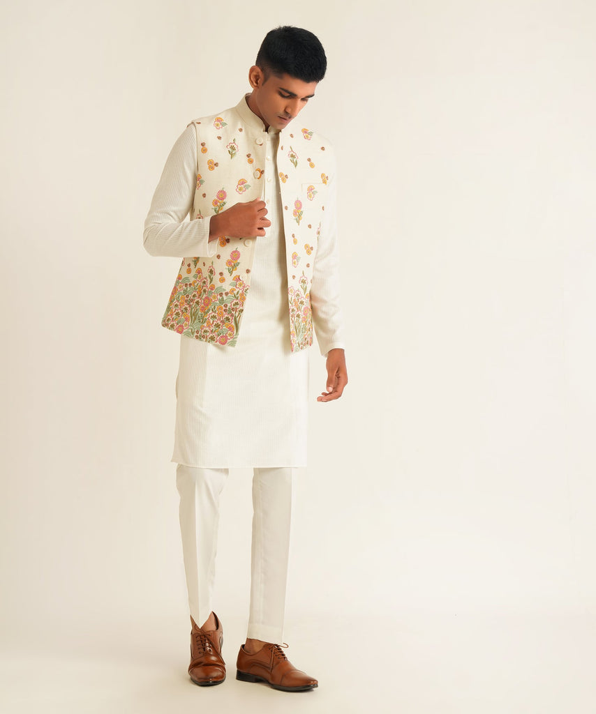 CONTRAST THREAD EMBROIDERY JAWAHAR JACKET