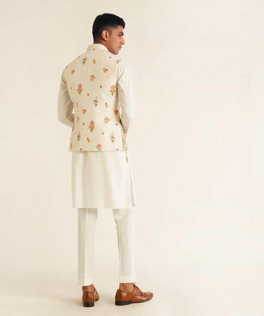 CONTRAST THREAD EMBROIDERY JAWAHAR JACKET