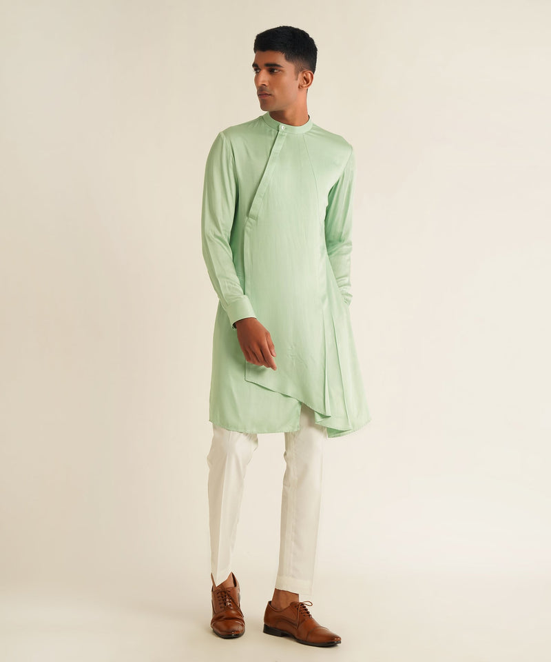CONCEALED PLACKET DRAPE KURTA