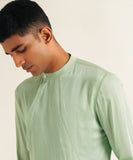 CONCEALED PLACKET DRAPE KURTA