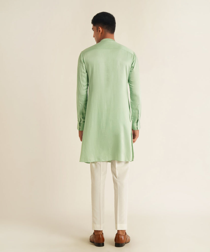 CONCEALED PLACKET DRAPE KURTA