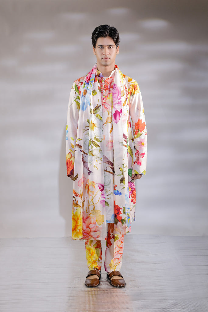 ILTAZAH KURTA PAJAMA AND STOLE SET