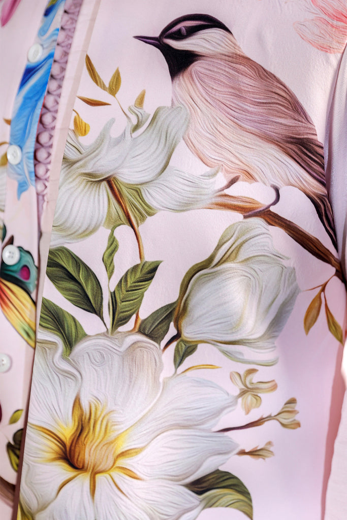 ILTAZAH NEHRU AND PRINTED KURTA PAJAMA SET