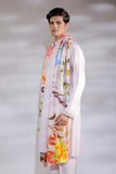 ILTAZAH EMBROIDERED KURTA PAJAMA AND PRINTED STOLE SET