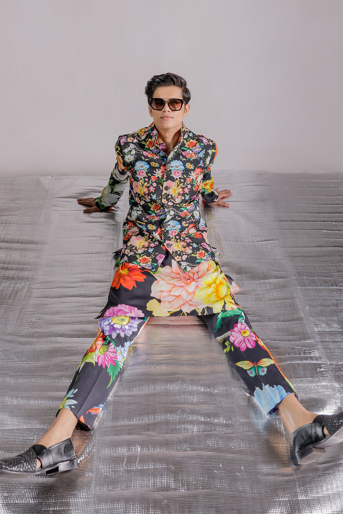 RIWAAYAT PRINTED NEHRU AND KURTA PAJAMA SET