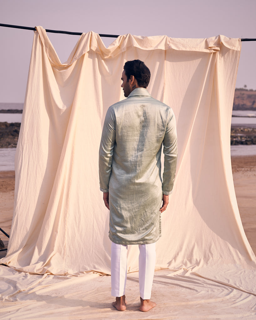 MIRROR TASSEL KURTA DUPATTA SET