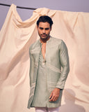 LONG OPEN BANDI SET WITH LINEAR EMBROIDERY