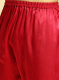 RED EMBROIDERED KURTA WITH PANT