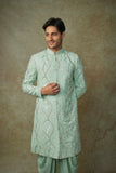 MINT EMBROIDERD SHERWANI WITH PANT