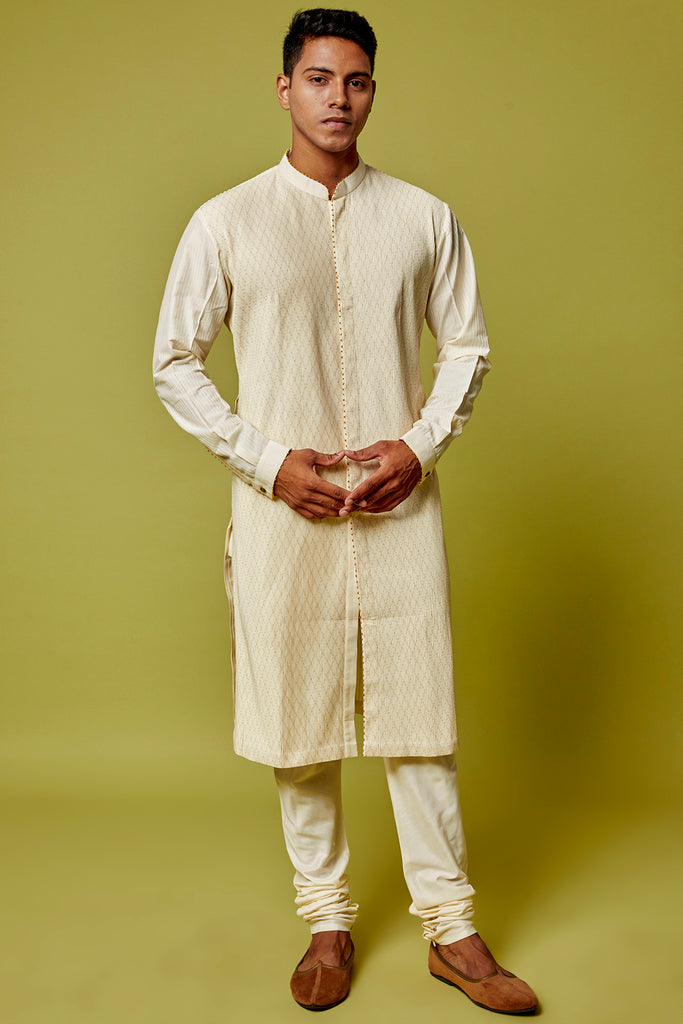 cream pintuck kurta
