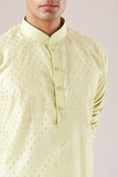 LEMON GREEN EMBROIDERED KURTA SET