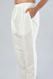 IVORY DUPION SILK MEXICAN PANTS