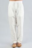 IVORY DUPION SILK MEXICAN PANTS