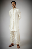IVORY EMB. KURTA-PATIALA SET