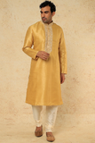 MUSTARD YELLOW EMB. KURTA SET