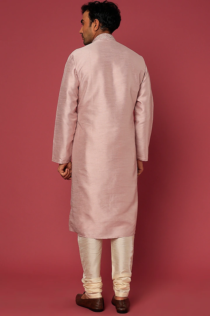 MAUVE EMB. KURTA SET
