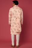 BLUSH PINK FLORAL KURTA-DUPATTA SET