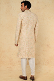 CREAM EMB. SHERWANI SET