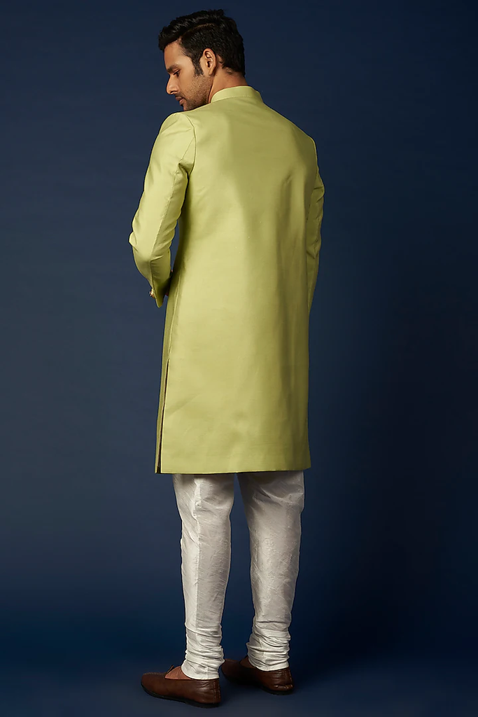 PARROT GREEN EMB. ACHKAN SET