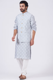 SLATE GREY NEHRU JACKET- KURTA SET