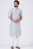 SLATE GREY NEHRU JACKET- KURTA SET