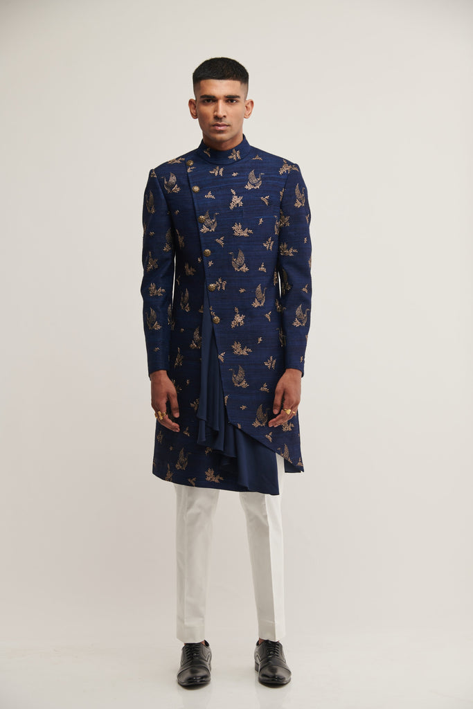 EMBROIDERED HYBRID SHERWANI SET