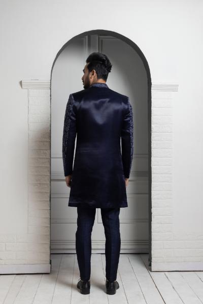 MAJESTIC MIDNIGHT HUES BANDHGALA