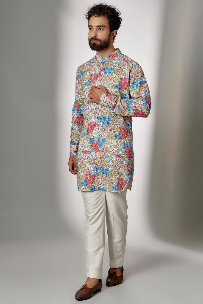 FLORAL PRINT KURTA SET