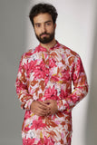 PINK PRINTED KURTA SET