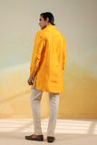 Yellow Ombre Silk Kurta