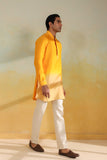 Yellow Ombre Silk Kurta