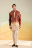 Brown Ombre Silk Kurta
