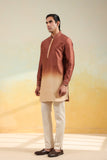 Brown Ombre Silk Kurta