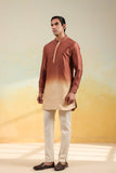 Brown Ombre Silk Kurta