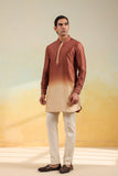 Brown Ombre Silk Kurta