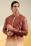 Brown Ombre Silk Kurta