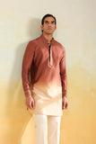 Brown Ombre Silk Kurta