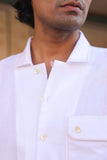 White Cuban Collar Shirt
