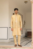Gulzar Beige Floral Embroidered Bandi Kurta Set
