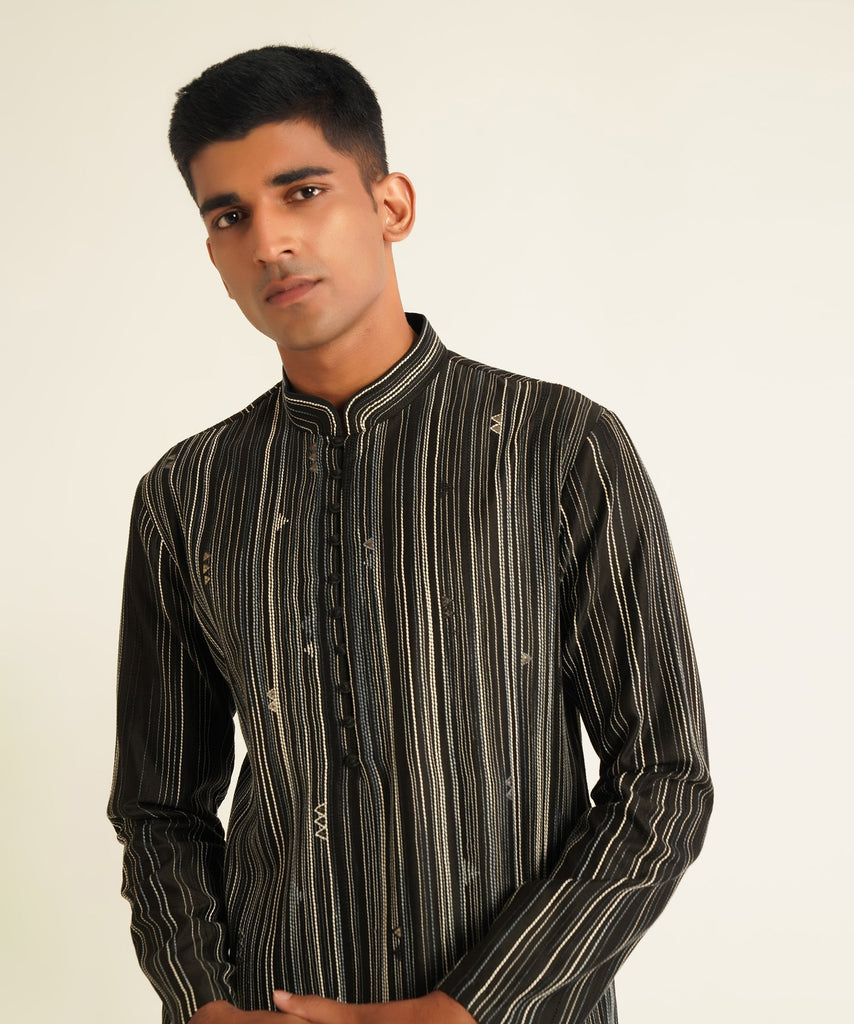 THREAD AND METAL EMBROIDERED KURTA SET