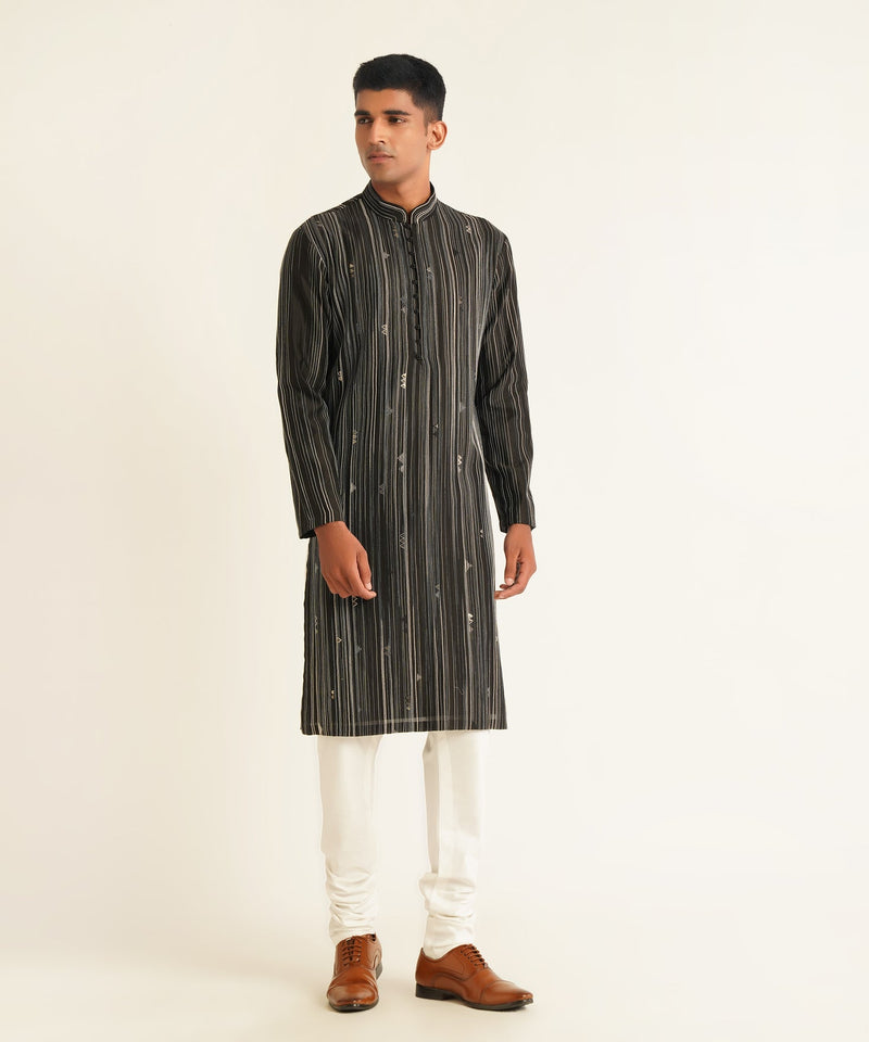THREAD AND METAL EMBROIDERED KURTA SET