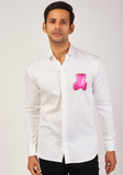 White shirt with Pink Teddy