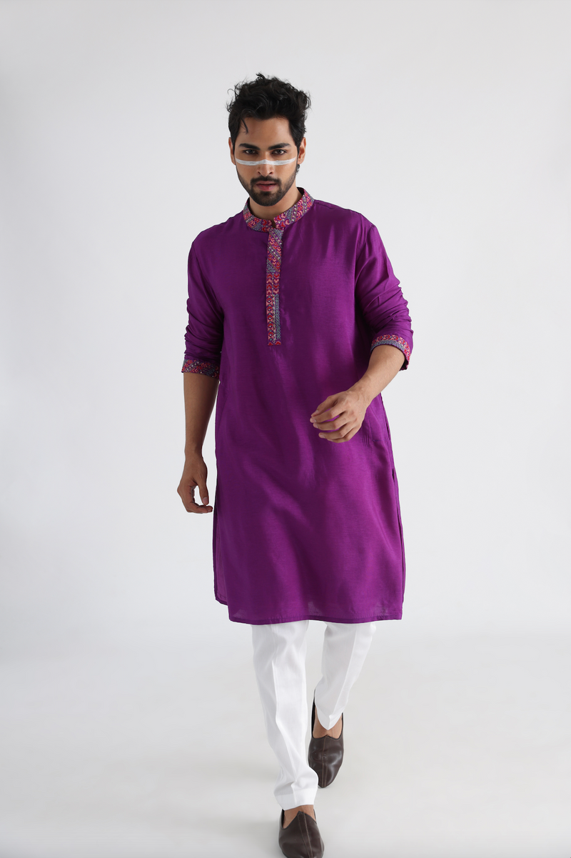EMIR PURPLE KURTA SET