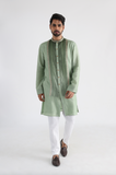 GREEN PINTUCK KURTA